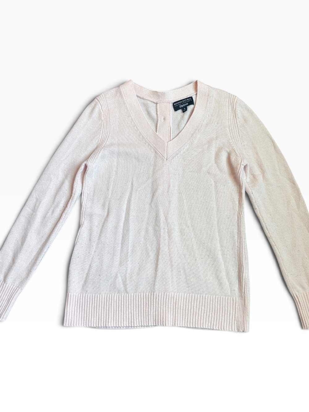 Banana Republic Filpucci Sweater Womens M Pink Button Back Wool Cashmere